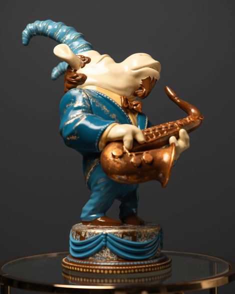 Statuette “Capricorn in the Rhythm of Jazz” — Blue Masquerade