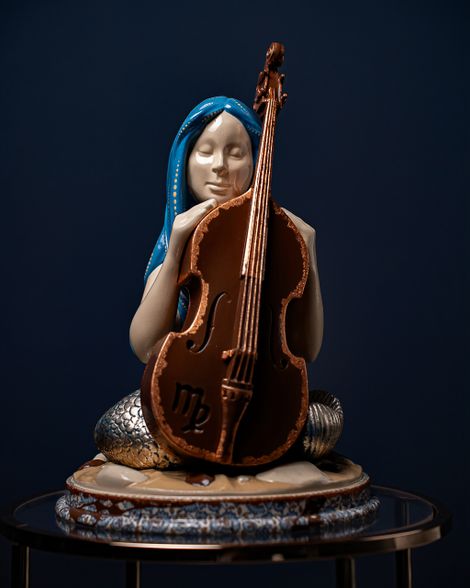 Statuette “Musical Virgo" Blue Masquerade