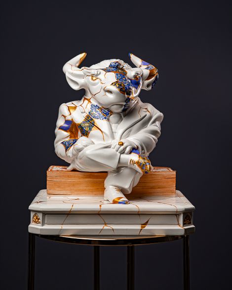 Statuette Taurus – Zodiac Kintsugi