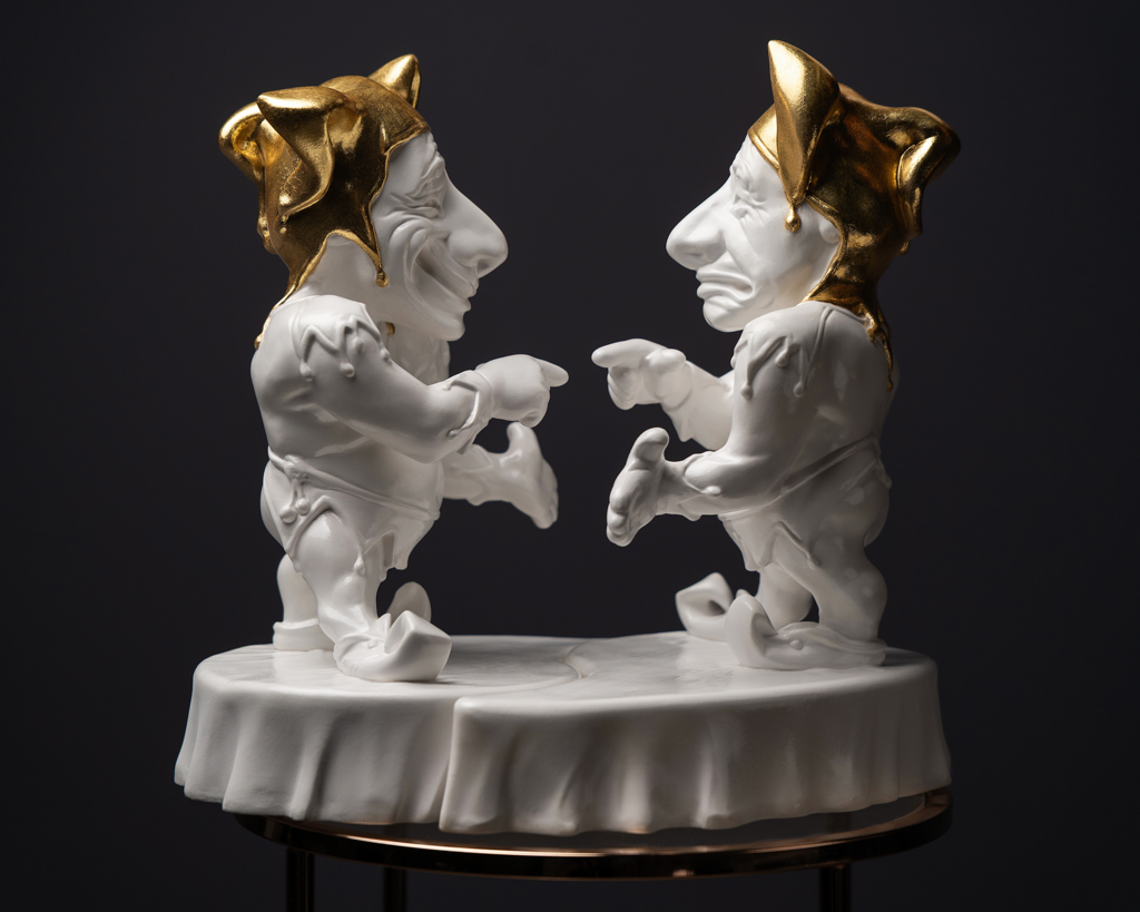 Statuette The Twisted Gemini With Gold